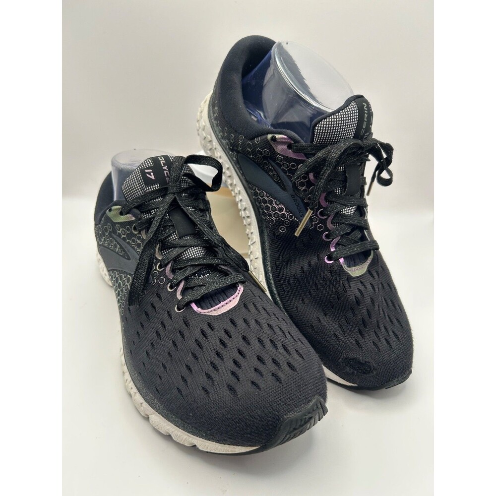 Brooks Glycerin 17 Womens Black Purple Running Lace Up Shoes Size 9.5 NO INSOLES